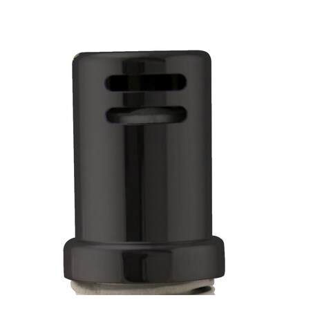 Westbrass Skirted Brass Air Gap Cap Only in Powdercoated Flat Black D201-1-62